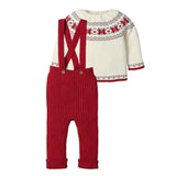 NEW SEASON Mac ilusion Boy's Red Dungarees Knitted - 3 Months