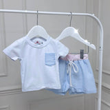 Perfect Little Thing Boys Blue Shorts and T-Shirt Set