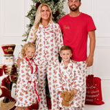 PRE-ORDER Personalised Mummy Christmas Teddy Bear Frill Pyjamas