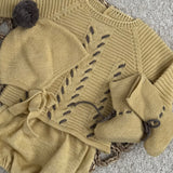 Boys Mac ilusion Mustard Knitted 4 piece outfit