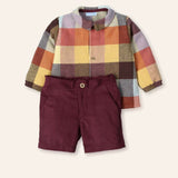 NEW SEASON Mac ilusion Boy's Checked Shirt & Shorts - 6 Month