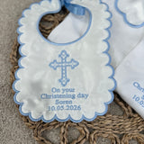 Baby's Personalised Christening Day Baby grow and Bib