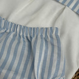 Boys Blue Stripe Cotton Top & Jam Pant