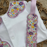 Blushing Blooms Lilac Personalised Handmade Baby Gift Set