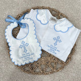 Baby's Personalised Christening Day Baby grow and Bib