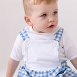 Boys Blue Gingham Romper