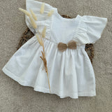 Baby Girls White Cotton Summer Dress 6 Months