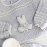 NEW SEASON Mac ilusion Boys Grey 3D Rabbit Knitted 4 Piece Outfit - 3 Months