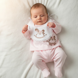 Baby Girls Pink Rocking Horse Set