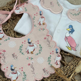 Baby Girls Jemima Puddle Duck Handmade Sleepsuit & Bib