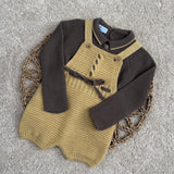 Boys Mac ilusion Knitted Dungarees & Top