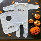 Perfect Little Thing Halloween Babygrow And Bib Set