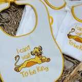 Baby Boys lion King Handmade Sleepsuit & Bib