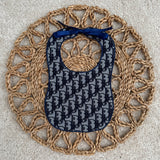 Baby's Navy inspired Dior Bib & Dummy Clip Set
