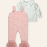 NEW SEASON Mac Ilusion Baby Dusty Pink Pom Romper & Blouse- 3 Months