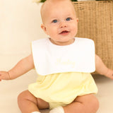 Classic Boys Personalised Lemon Bib Collar Romper