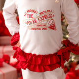 PRE ORDER Girls White & Red Polar Express Christmas Pjs