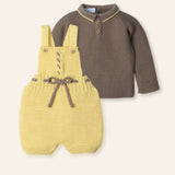 Boys Mac ilusion Knitted Dungarees & Top