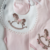 Baby Girls Pink Rocking Horse Set