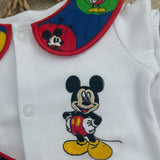 Personalised Mickey Mouse Baby Gift Set – Handmade Bodysuit & Bib