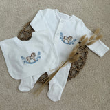 Luxury Personalised Rocking Horse Sleepsuit & Bib Set