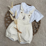 Peter Rabbit Cream Dungarees Set