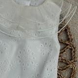 Baby Girls White Broderie Anglaise Romper