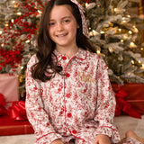 PRE-ORDER Girls Christmas Red Toile Print Pjs