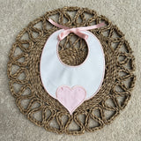 Baby Girls Pink Love Heart Bib