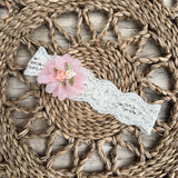 Baby Girls Lace Pink Flower Headband