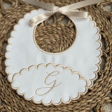 Baby unisex Scallop Bib