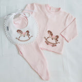 Baby Girls Pink Rocking Horse Set
