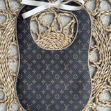 Baby’s Brown Vintage Bib & Dummy Clip