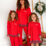 PRE-ORDER Girls Christmas Red & Tartan Nightie