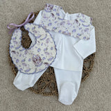 Baby Girls Lilac Carousel Bib & Outfit