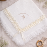 Baby's Luxury Christening Ivory Shawl