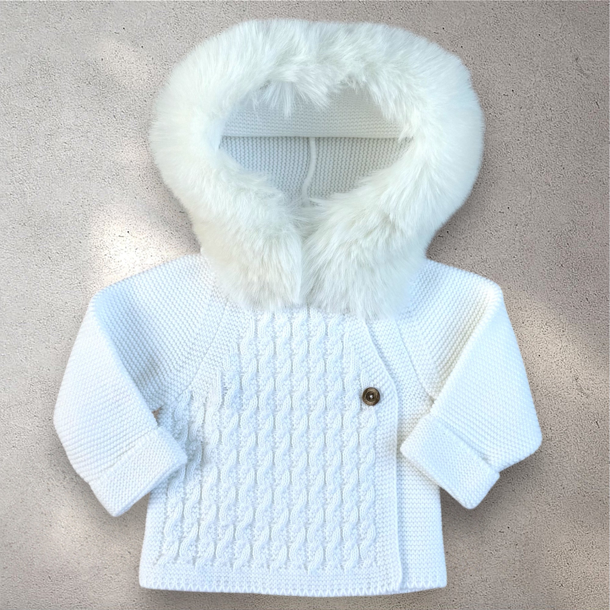 NEW SEASON Mac Ilusion White Faux Furr Jacket
