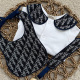 Baby Boys Dior Inspired Navy Handmade Outfit