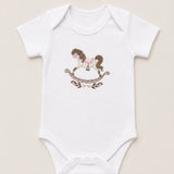 Personalised Girls Rocking Horse Baby Vest