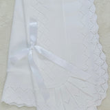 Baby Spanish Luxury White Knitted Shawl