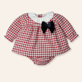 NEW SEASON Mac ilusion Baby Girls Houndstooth Pattern Dress & Knickers- 3 Months