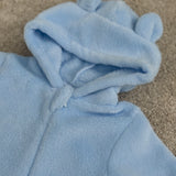 Baby Boys Blue Fleece sleepsuit