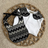Baby Boy’s Missoni inspired Handmade Sleepsuit, Bib & Dummy Clip Set