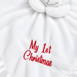 My 1st Christmas Baby Bear Comforter - White