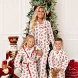 PRE-ORDER Personalised Mummy Christmas Teddy Bear Frill Pyjamas