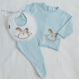 Baby Boys Blue Rocking Horse Set