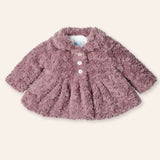 NEW SEASON Mac ilusion Baby Girls Mauve Rose Faux Fur Coat- 6 Months