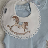Baby Boys Blue Rocking Horse Set