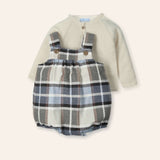 NEW SEASON Mac ilusion Boys Checked Romper With Top - 3 Month