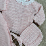 Baby Girl's Pink Spanish Knitted Outfit